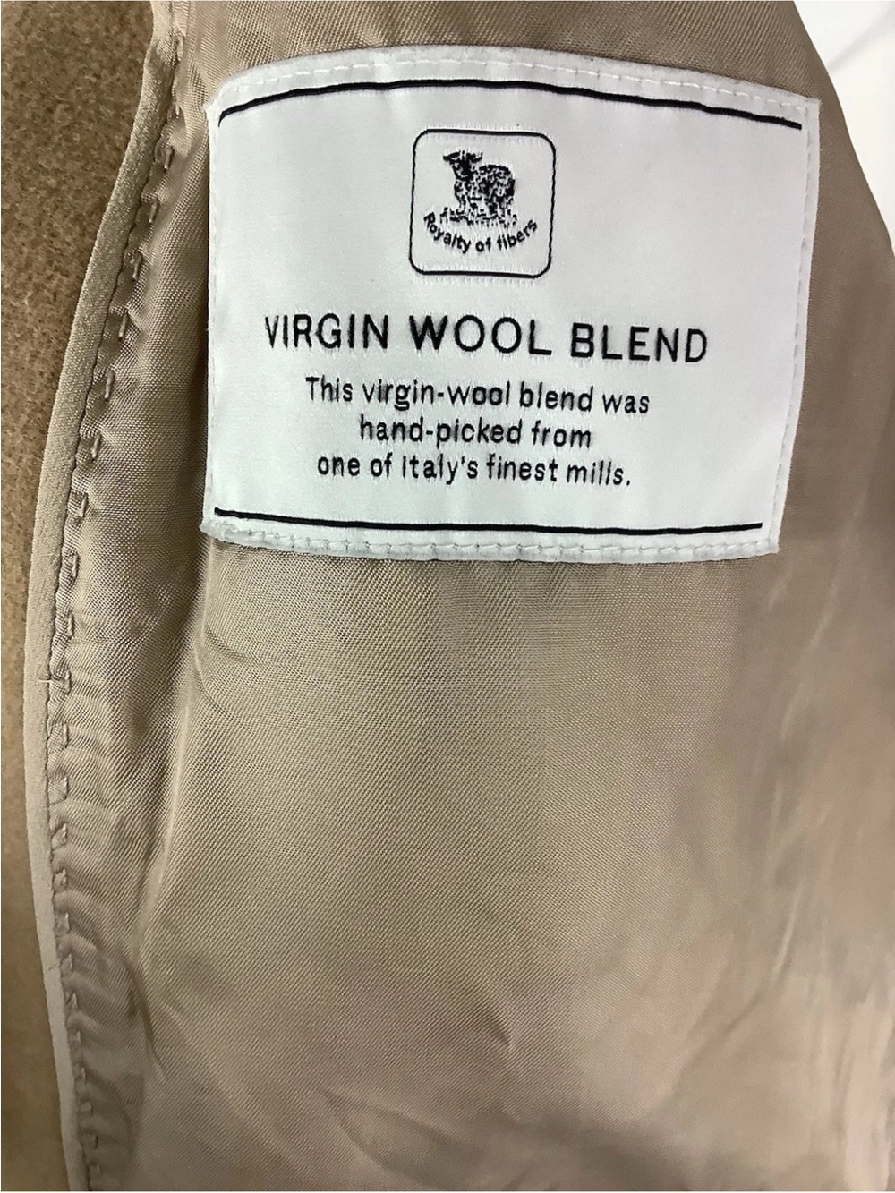 Wilfred Aritzia Sz S Virgin Wool Cocoon Hidden Button Mid Length Coat Tan - Picture 6 of 9